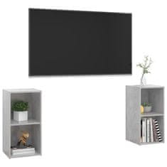 Vidaxl TV omarice 2 kosa betonsko sive 72x35x36,5 cm iverna plošča