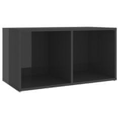 Vidaxl TV omarice 2 kosa visok sijaj sive 72x35x36,5 cm iverna plošča