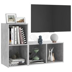 Vidaxl TV omarice 2 kosa betonsko sive 72x35x36,5 cm iverna plošča