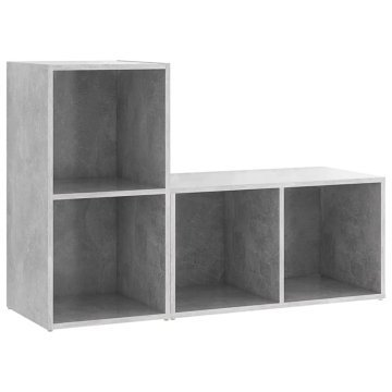 Vidaxl TV omarice 2 kosa betonsko sive 72x35x36,5 cm iverna plošča
