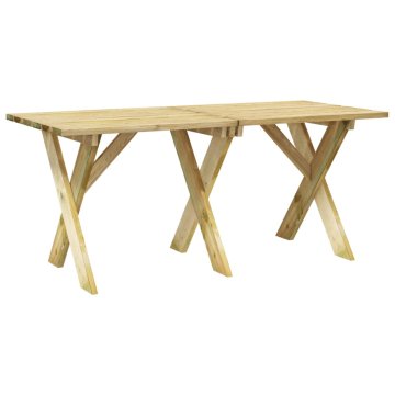 Vidaxl Vrtna miza 160x73x70 cm impregnirana borovina