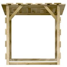 Greatstore Pergola s streho 2 kosa 100x90x100 cm impregnirana borovina