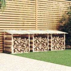 Vidaxl Pergola s streho 3 kosi 100x90x100 cm impregnirana borovina