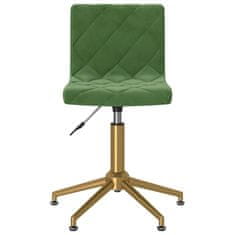 Vidaxl Vrtljivi jedilni stoli 2 kosa temno zelen žamet