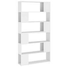 Greatstore Knjižna omara za razdelitev prostora bela 100x24x188 cm
