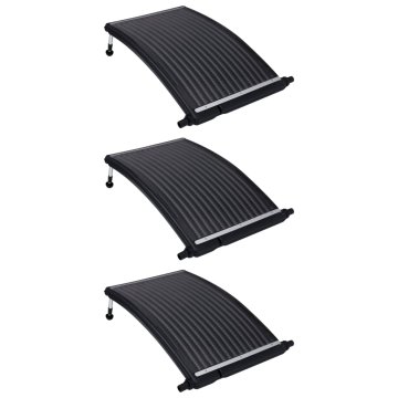 Vidaxl Zaobljeni solarni paneli za bazen 3 kosi 110x65 cm