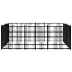 Vidaxl Zunanji pasji boks jeklo 33,18 m²