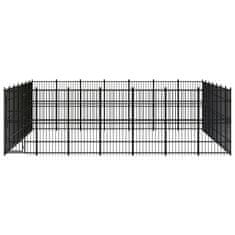 Vidaxl Zunanji pasji boks jeklo 45,16 m²