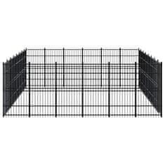 Vidaxl Zunanji pasji boks jeklo 44,24 m²