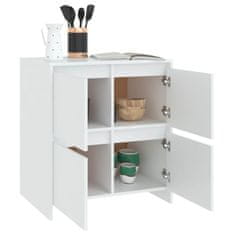 Vidaxl Komoda 2 kosa bela 70x41x75 cm iverna plošča
