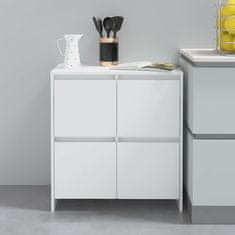 Vidaxl Komoda 2 kosa bela 70x41x75 cm iverna plošča