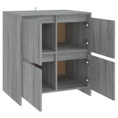 Vidaxl Komoda 2 kosa siva sonoma 70x41x75 cm iverna plošča