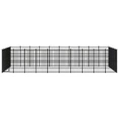 Vidaxl Zunanji pasji boks jeklo 55,3 m²