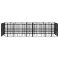 Vidaxl Zunanji pasji boks jeklo 33,18 m²