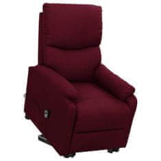 Greatstore Raztegljiv fotelj, vijolična barva, tkanina