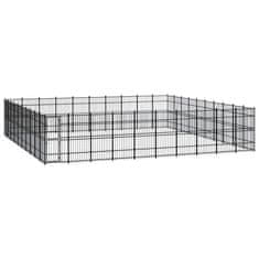 Vidaxl Zunanji pasji boks jeklo 92,16 m²