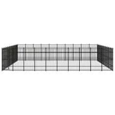 Vidaxl Zunanji pasji boks jeklo 92,16 m²
