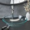 Kopalniški umivalnik s pipo in zamaškom, matirano kaljeno steklo