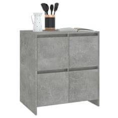Vidaxl Komoda 2 kosa betonsko siva 70x41x75 cm iverna plošča