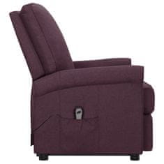 Greatstore Raztegljiv fotelj, vijolična barva, tkanina
