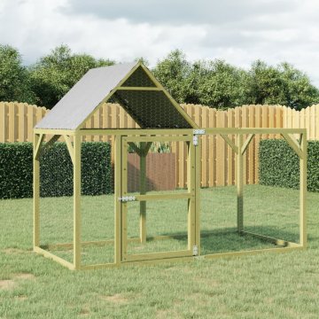 Vidaxl Kokošnjak 200x100x150 cm impregnirana trdna borovina