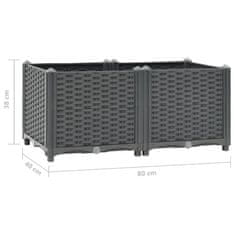 Vidaxl Visoka greda 80x40x38 cm polipropilen