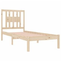 Vidaxl Posteljni okvir iz trdnega lesa 90x190 cm 3FT