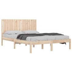 Vidaxl Posteljni okvir iz trdnega lesa 150x200 cm 5FT