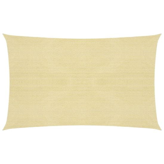 Vidaxl Senčno jadro 160 g/m2 bež 3x6 m HDPE