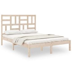 Vidaxl Posteljni okvir iz trdnega lesa 120x190 cm 4FT