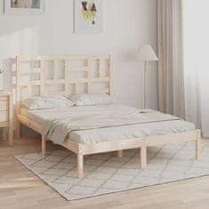 Vidaxl Posteljni okvir iz trdnega lesa 120x190 cm 4FT