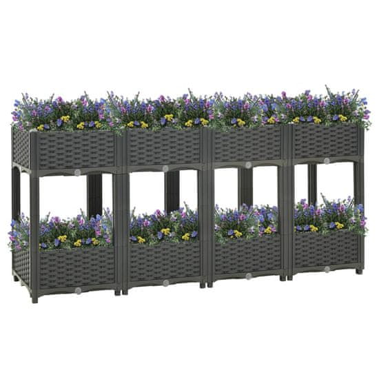 Vidaxl Visoka greda 160x40x71 cm polipropilen