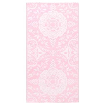 shumee vidaXL Zunanja preproga roza 190x290 cm PP