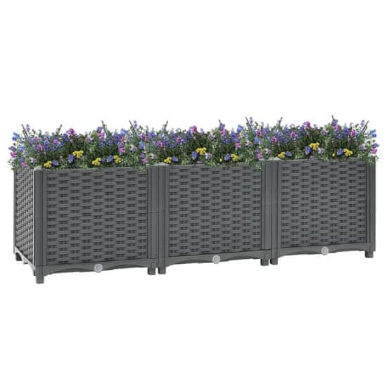 Vidaxl Visoka greda 120x40x38 cm polipropilen