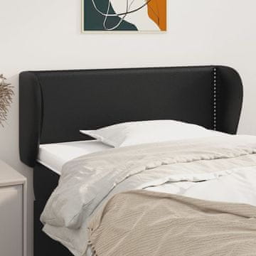 Vidaxl vidaXL Vzglavnik s krilci črne barve 103x23x78/88 cm umetno usnje