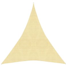 Vidaxl Senčno jadro 160 g/m2 bež 5x7x7 m HDPE