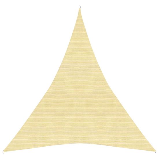 Vidaxl Senčno jadro 160 g/m2 bež 5x7x7 m HDPE