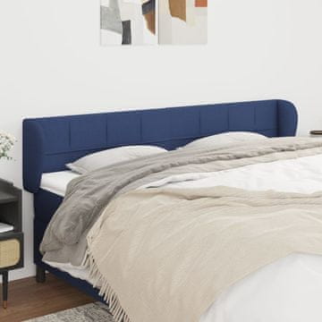 Vidaxl vidaXL Vzglavnik s krilci moder 163x23x78/88 cm blago