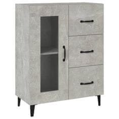 Vidaxl Komoda betonsko siva 69,5x34x90 cm konstruiran les