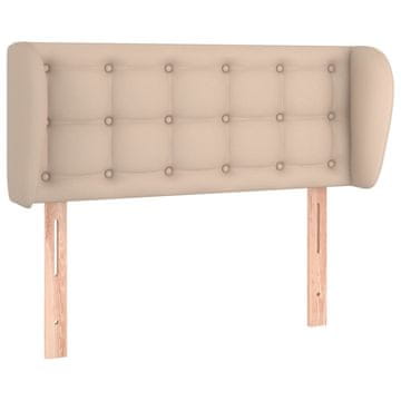 Vidaxl Vzglavje z ušesi kapučino 83x23x78/88 cm umetno usnje