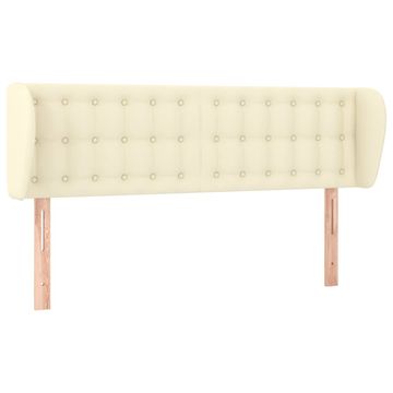 Vidaxl Vzglavje z ušesi krem 147x23x78/88 cm umetno usnje