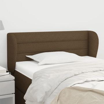 Vidaxl vidaXL Vzglavje s krilci temno rjavo 93x23x78/88 cm blago