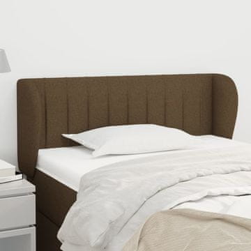 Vidaxl vidaXL Vzglavje s krilci temno rjavo 83x23x78/88 cm blago