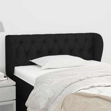 Vidaxl vidaXL Vzglavnik s krilci, črne barve 103x23x78/88 cm, blago