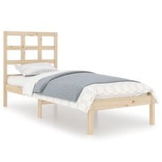 Vidaxl Posteljni okvir iz trdnega lesa 75x190 cm 2FT6