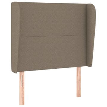 Vidaxl Vzglavje z ušesi taupe 103x23x118/128 cm blago