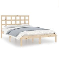 Vidaxl Posteljni okvir iz trdnega lesa 140x190 cm