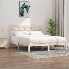 Vidaxl Posteljni okvir iz trdnega lesa 200x200 cm