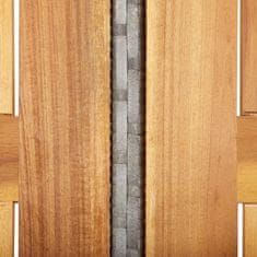 Vidaxl Vrtna miza siva 190x90x75 cm poli ratan in akacijev les