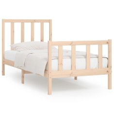 Vidaxl Posteljni okvir iz trdnega lesa 90x200 cm
